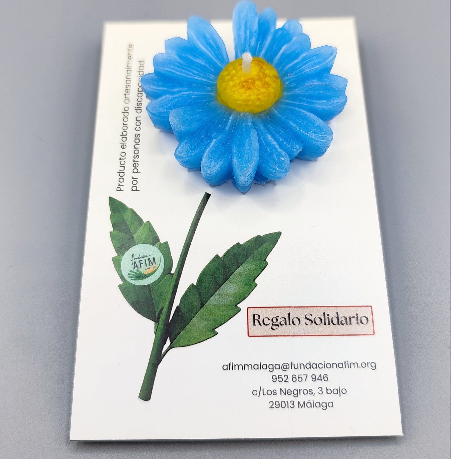 Vela de té Margarita (azul)