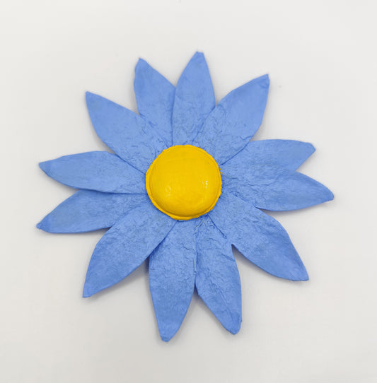 Imán Flor Gerbera Azul