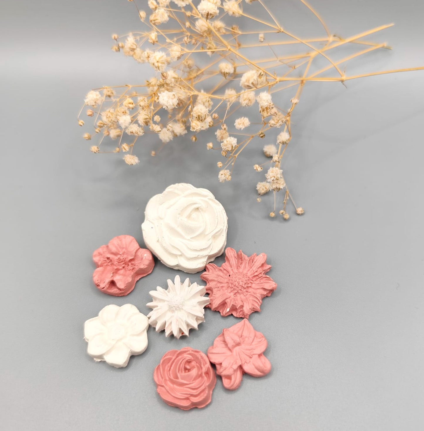 Difusor floral de arcilla en bolsa de organza