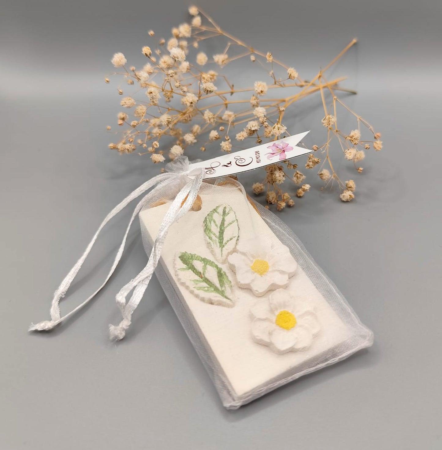 Difusor aromático de resina con flores integradas