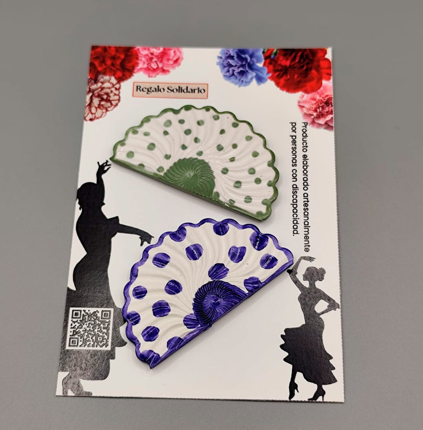 Pack de dos imanes de abanico en resina