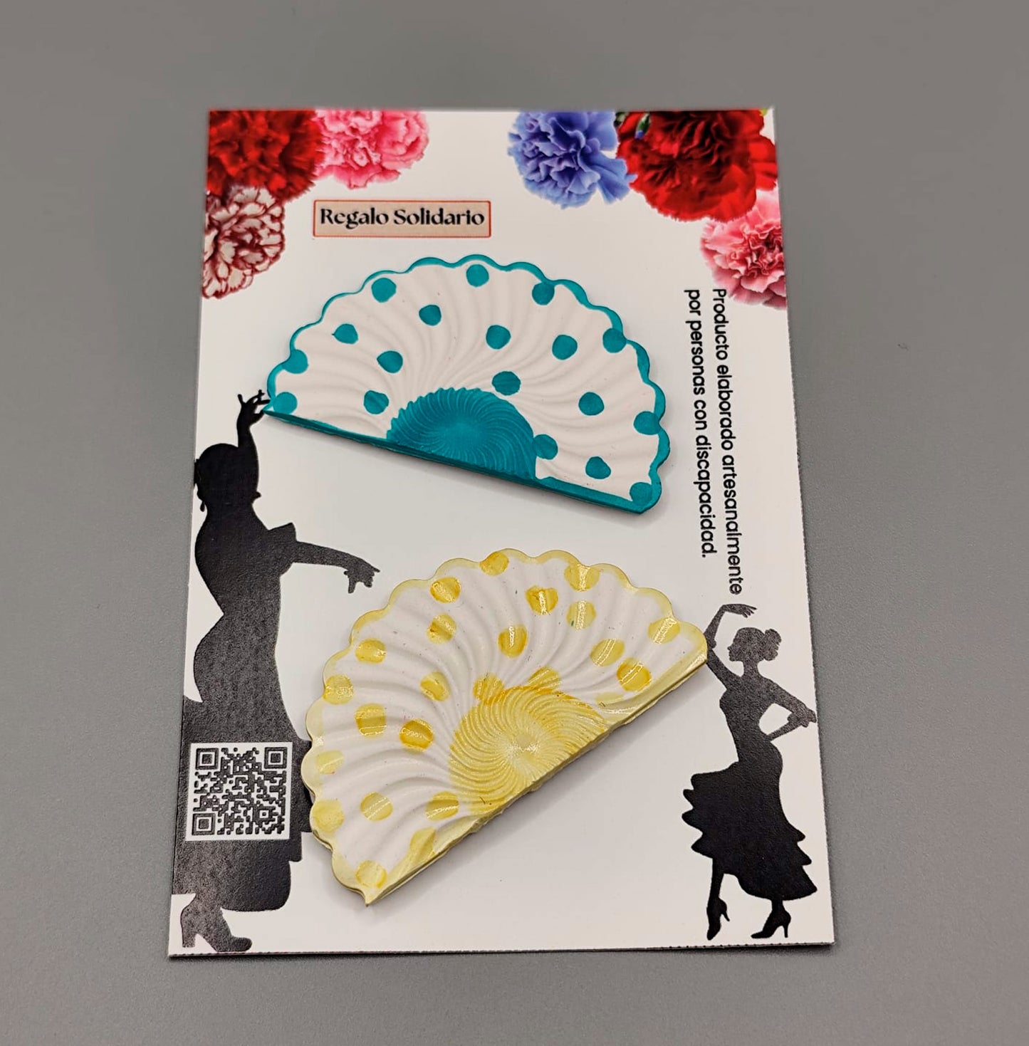 Pack de dos imanes de abanico en resina