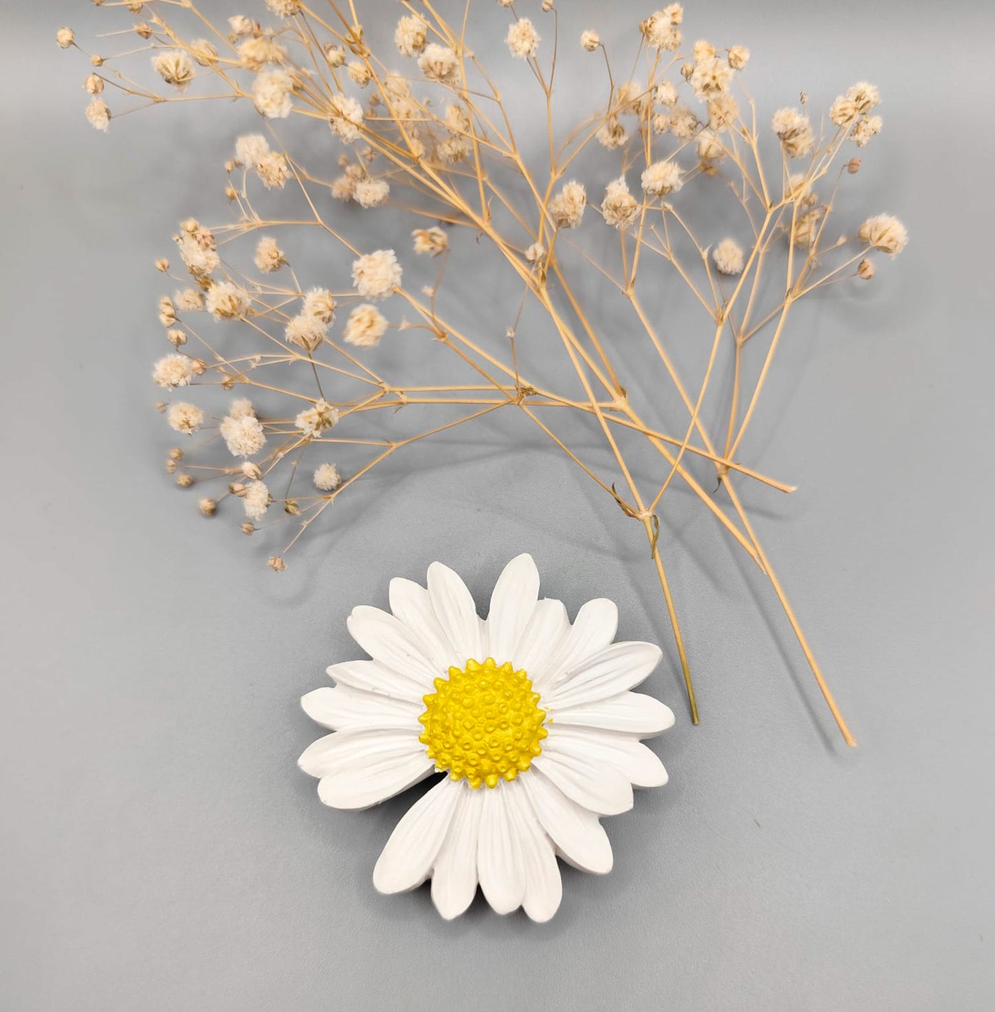 Imán de resina en forma de margarita