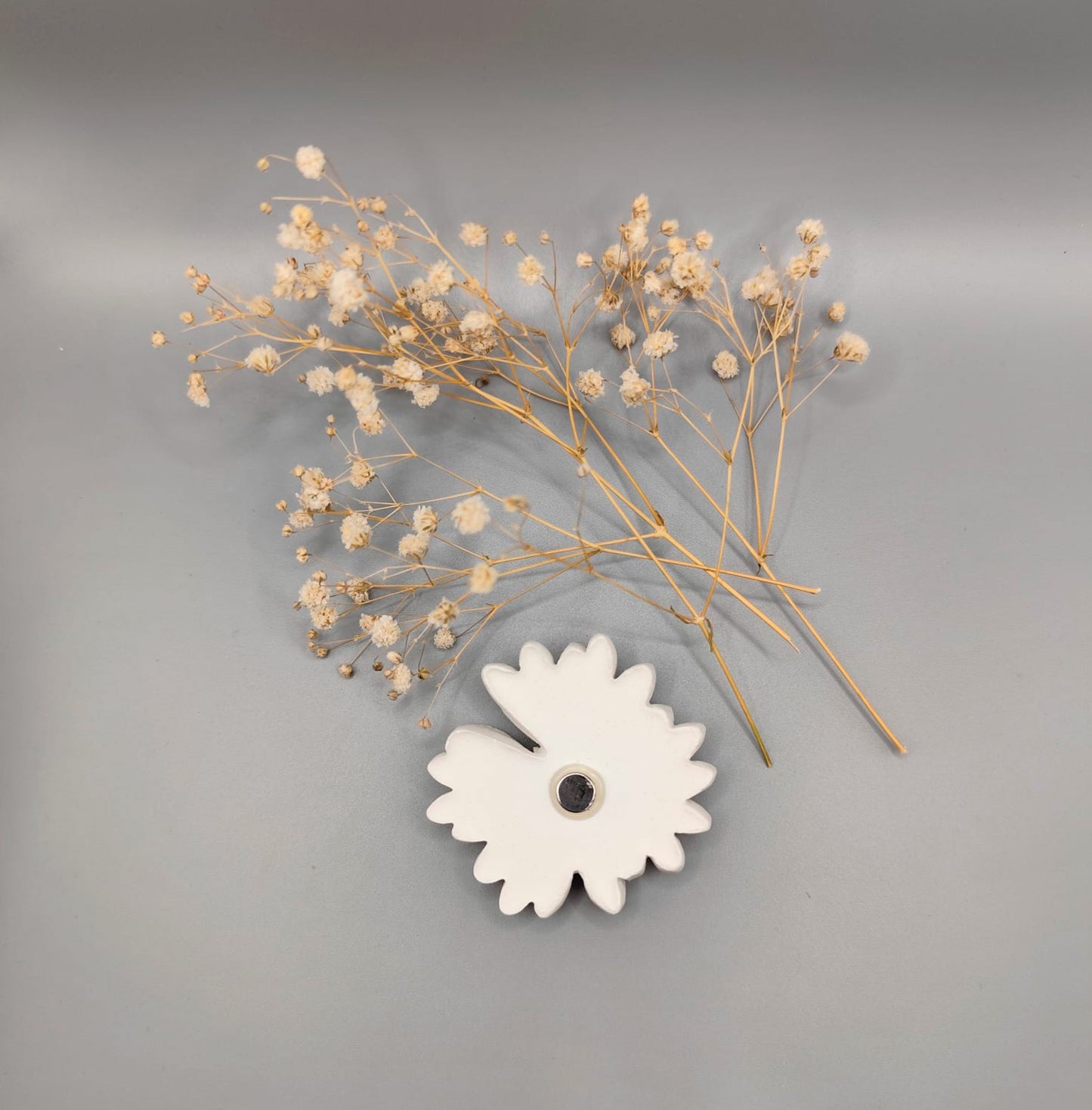 Imán de resina en forma de margarita